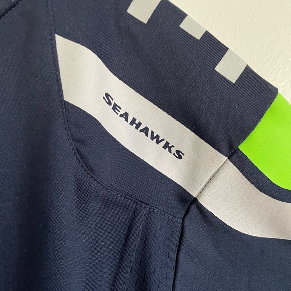 Seattle Seahawks NFL Nike football Navy Blue Jersey size youth large - Picture 2 of 5